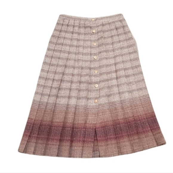 Vintage Dresses & Skirts - Vintage G. J. Forbes New York wool pleated skirt Women's Size Small